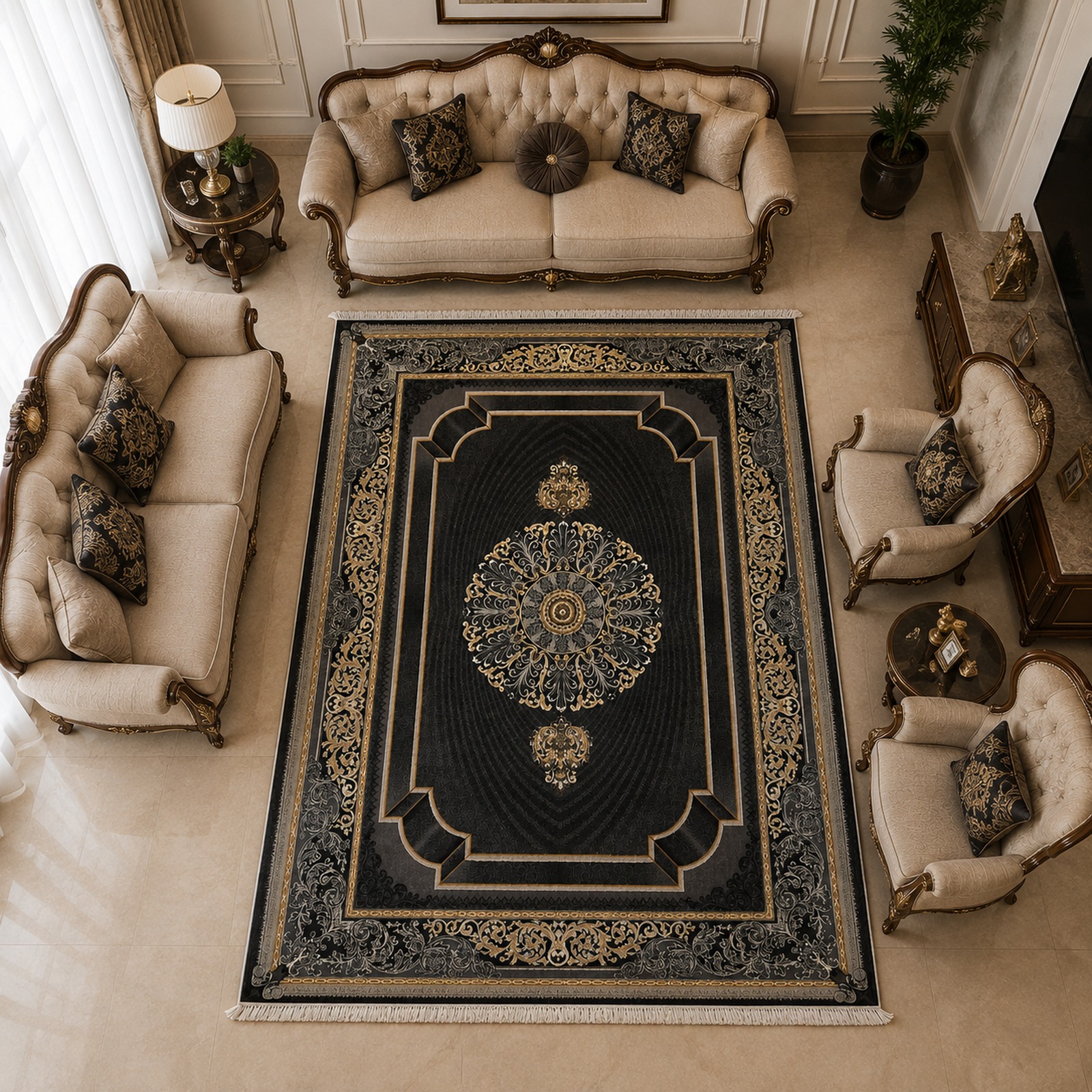 فرش ماشینی 440 شانه 6 متری