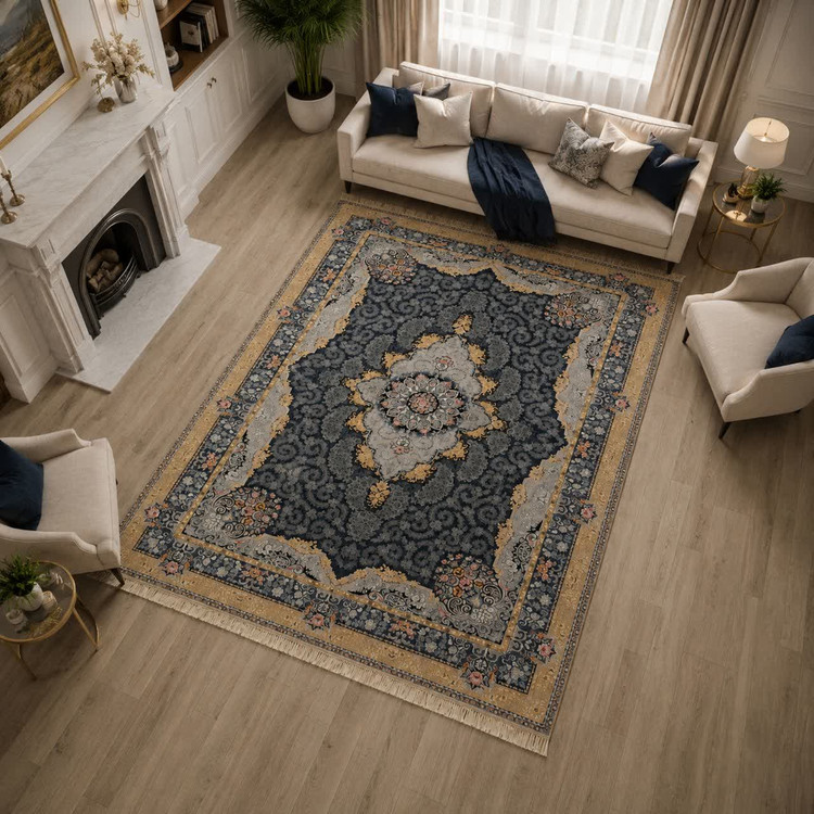 فرش ماشینی 700 شانه تراکم 2550 سایز 9 متری